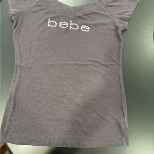 Bebe Charcoal Short Sleeve Tee